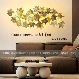 Lampu dinding mewah CONTEMPORER ART GOLD LEAF LED wall lamp