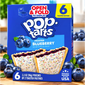 [Authentic USA] POP-TARTS Frosted Blueberry Flavors – 6pcs | American Breakfast Pastry
