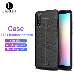 LANLIN For Huawei P20 Case Luxury Ultra Slim Leather Pattern Soft TPU Rubber Phone Case Shockproof Protective Bumper Casing Back Cover For Huawei P20