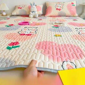 Ice Silk Latex Cooler Cool Mattress Washable Dormitory Air Conditioner Mat Home Use Comfortable Modern Simple Style Foldable Bedding