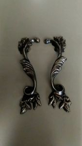 Tarikan Handle Pintu Rumah Kuningan Antiq Terlaris Harga Murah Motif Ukir Daun 28cm