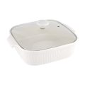 Chef's Classics Dining Ceramic Square Buffet Food Server, 23x23x8cm / 2lts. 