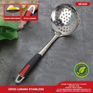 Irus Stainless Gagang Warna Eros Centong Kuah Sayur Stainless Steel Centong Sup Sendok Sayur