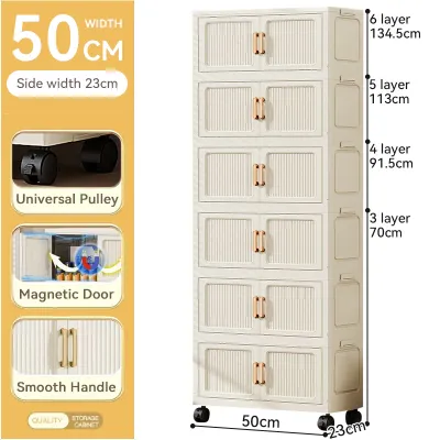 50CM-95CM Larger Multipurpose Double Sided Opening Storage Cabinet Foldable/Stackable Storage Box (Multiple Sizes)
