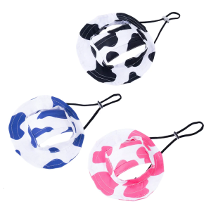 Pet Sun Protective Hat Adjustable Tie Wide Brimmed Design For Dog Cats Rabbits Lightweight Summer Accessory