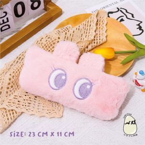 Fluff Croco and Cute Bunny Pencil Case Bulu l Travel Case l Kotak pensil besar l Kotak Pinsil
