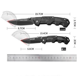 High-Hardness Lockable Folding Tool Portable Camping Multitool Sharp Fruit Knife for Outdoor Emergency