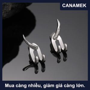 【CANAMEK】 New Punk bông tai cho nam giới có thể tháo rời mục đích kép Stud Bông tai prong Tai quyến rũ đồ trang sức thời trang