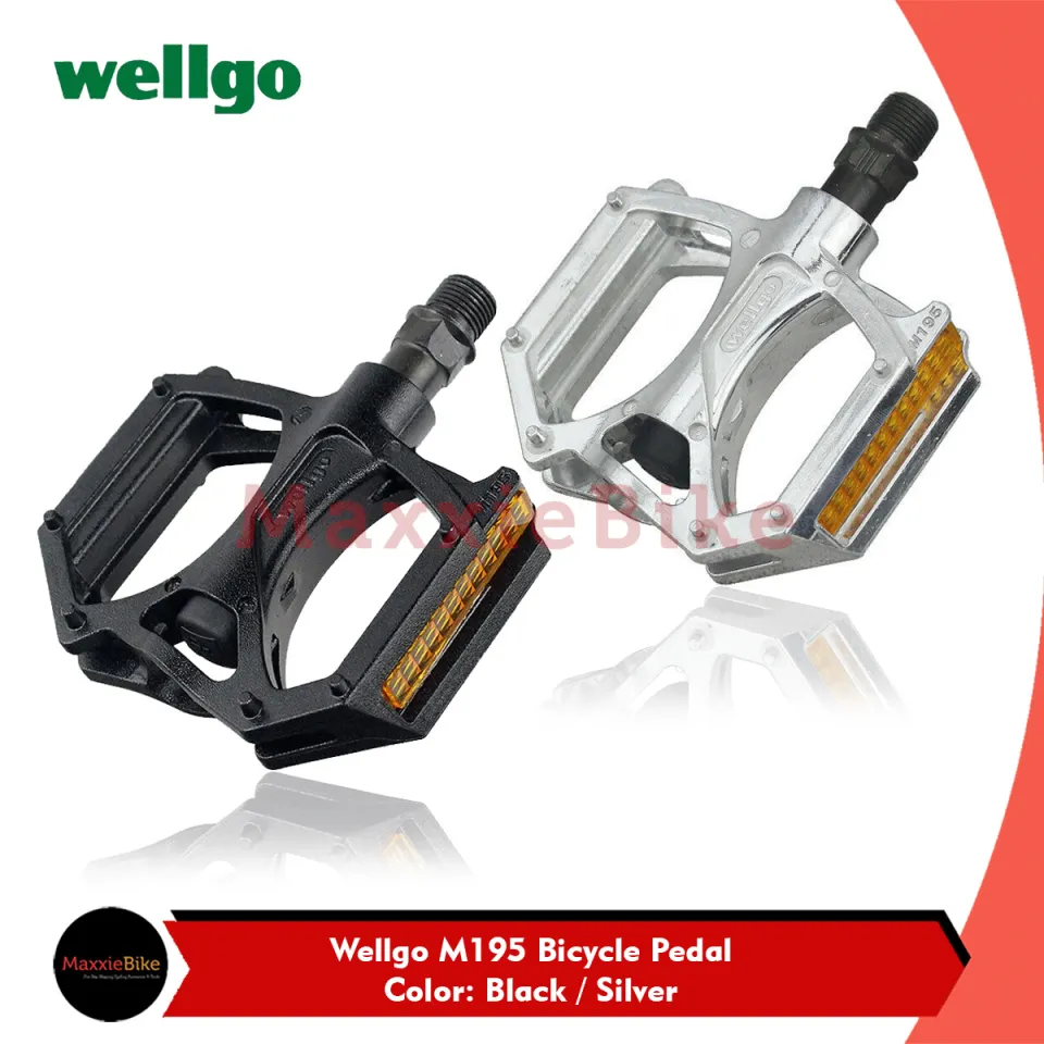 WELLGO M195 Pedal Sepeda Aluminium Alloy Dual DU Bearing Pedal MTB