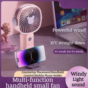 High Speed Handheld Fan Desktop Mini Protable USB Charging Silent Air Cooling Fan
