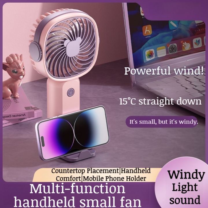 USB Rechargeable Handheld Fans Vertical Air Cooler Mini Portable Fan ...