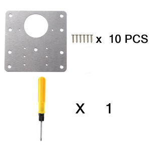 10Pcs Stainless Steel Hinge Repair Plate Furniture Hinge Fixing Plate Kit With Mounting Screwdriver