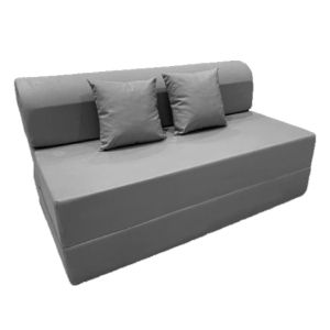 3 Folds Sofabed Foam Cover Curved Head Family/Queen Long Zipper - Plain Color  M&A