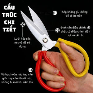 [HCM]Kéo cắt vào đa năng Không Gỉ Kéo Thép Cao Cấp-Joyee