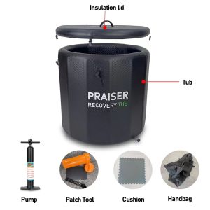 Inflatable Ice Bath Recovery Bucket Cold Plunge Ice Bucket Inflatable Bath Tub Outdoor Foldable Bathtub Bucket