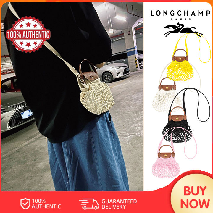 100% Original Longchamp Le Pliage Filet bag (XS) mini Shoulder