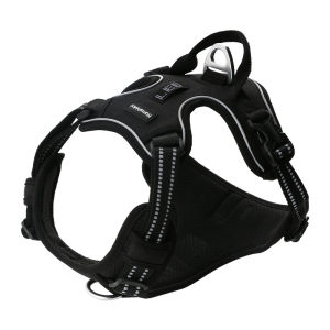 HamshMoc Pet Harness No Pull Adjustable Dog Harness Reflective Breathable With Durable Strong Buckle For Dog Outdoor Waking