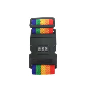 ABC Maison Adjustable Belt Cross Luggage Strap 20-30in Luggage Belt with Password Lock Buckle Belt