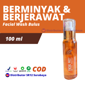 Facial Wash Bulus SR12 Herbal Sabun Cair Pembersih Wajah Alami Kulit Wajah Berminyak Berjerawat Tidak Sensitif