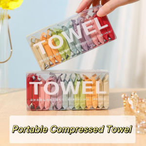 7/14pcs/Bag Compressed Disposable Washcloths Portable Travel Towel Thickened Face Cleansing Towel
