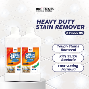 BIG+ Heavy Duty Stain Remover (2 x 1000ml) Toilet Bowl Cleaner Rust Cement Mold Limescale Water Stain Remover Outdoor Floor