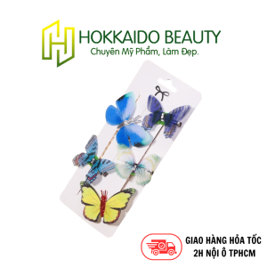 Hokkaido - Set 5 kẹp tóc hình bướm nhiều màu sắc thời trang co nữ