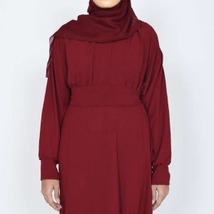 GAMIS AURA CRINGKEL MODEL BARU-DRESS MEWAH WANITA DEWASA HOME DRESS MOTIF POLOS TANGAN PANJANG