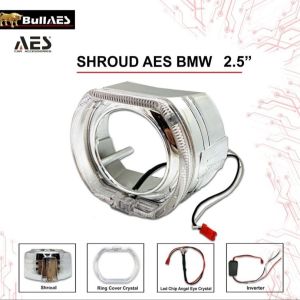 Shroud Projector BiLED BMW FULL Sport Angel Eye Crystal Projie HID 2.5 Inch 3 Inchi Inci Kristal Motor Mobil honda yamaha suzuki kawasaki matic bebek kopling promo discount afk racing