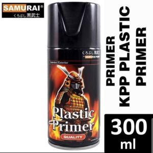 Chai sơn Samurai lót nhựa KPP tăng độ bám chống bong tróc cho các chi tiết nhựa nhám đen hợp kim 300ml