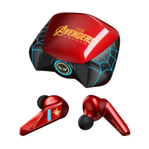 Marvel BTMV15 Bluetooth Earphones Professional League E-sports Wireless In-Ear Running Sports Music Mini Marvel Headset Iron Man Spider-Man Captain America