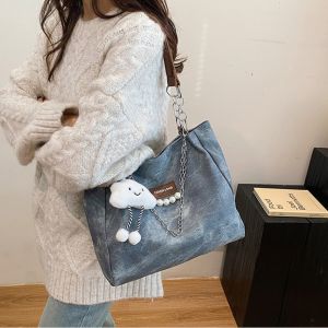 JEWELRY Đi lại Túi xách da PU Sức chứa lớn Dây Xích Túi tote có dây chuyền Giải trí Thường ngày Túi đeo vai Bé gái