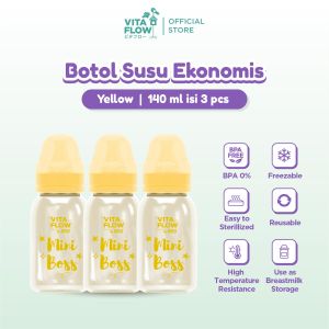 Vitaflow Botol Susu Multifungsi PP Eco 140 ml Yellow