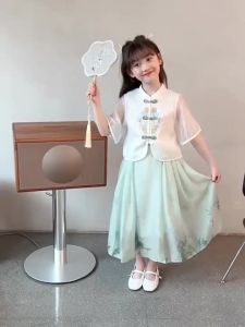 【Ship in 24H】Girls Dress 2025 Little Girl Hanfu Medium Big Children Chinese Style Ancient Princess Dress