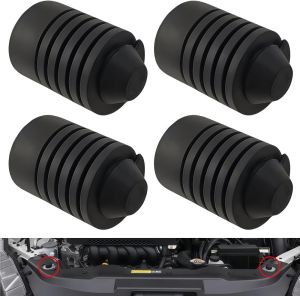 4 Pack Hood Stop Bumpers Engine Cover Bumper Damping Pad Rubber Front Hood Stop Bumpers Hood Rubber General Standard Cushion Bumper Fit for Most Cars SUVs and Trucks