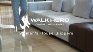 Womens Slippers with Arch Support Walkhero House Womens orthopedic slippers Suede insole and velvet lining Slip-On Clogs Indoor Outdoor Home Shoes Non-slip Rubber Sole