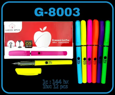 SOS Bolpen Gel 0.5mm G-8003 Apple(!2pc)/ Pulpen/Pen/Pena/Balpen/Ballpoint