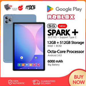 Original Spark+ Android tablet 10.1Inch Dual Sim Card 12GB+512GB New Gaming Tablet 6000mAh Battery