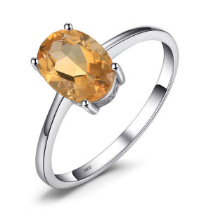 JewelryPalace Genuine Natural Amethyst Garnet Citrine Peridot Blue Topaz Birthstone 925 Sterling Silver Ring for Women Colorful Gemstone Jewelry
