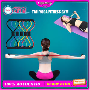 [Ready Stok] Tali Stretching Elastis Tali Karet Pilates Olahraga Fitness Gym Yoga  Tali Yoga Rubber Pilates Peralatan Olahraga
