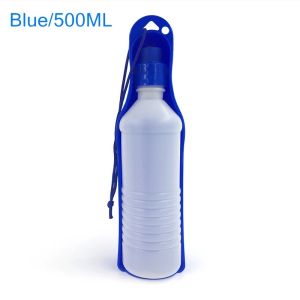 500ml Dog Water Bottle Folding Drinker Portable Water Bottle Pet Outdoor Travel Drinking Water Feeder Bowl Drinker Feeder Travel Water Bottle For Cat Dog