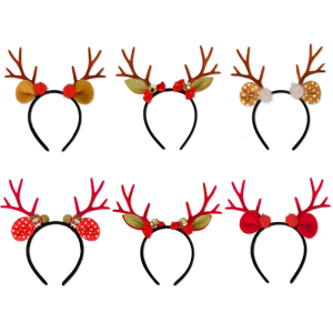 Sweet Christmas Live Broadcast Hairband Women Students Photoshoots Hairband Reindeer Antler Shape Photography Headbands