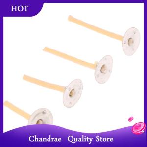 [Chandrae] 100Pcs Beeswax Wicks Smokeless High Quality With Clip Base Pre-waxed Wicks For DIY Making Candle Accessories For Party