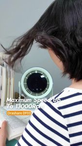 【BIG SAVINGS】 Orashare DF03 High Speed Desk Fan Rechargeable Fan 100 Gears Strong Wind Digital Display Fan