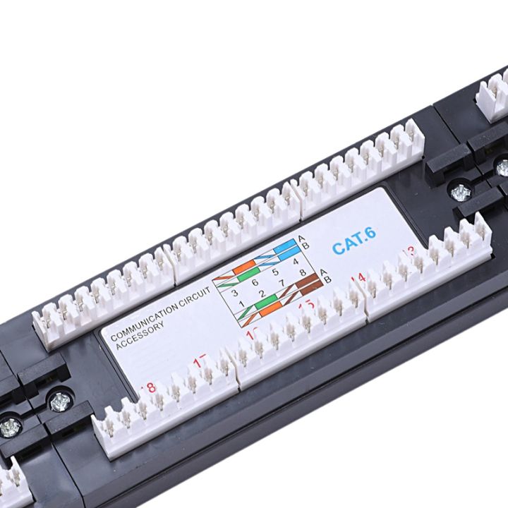 2X UTP 24 Port Rj45 Patch Panel Rack Cable Wall Mounted Bracket ...
