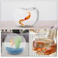 JNFGTV Clear Transparent Round Fish Tank Plastic Portable Fish Bowl Good View Small Aquarium Bowl Living Room. 