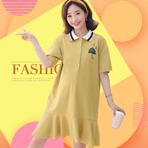 QJshop เดรสคอปกแต่งกระดุมหน้า ตั้ลร้าคแบบใสใส ไม่มีอะไรมาต้าน น้อนน่ารักมี 5 สีนุ้บนิ้บบบมาก