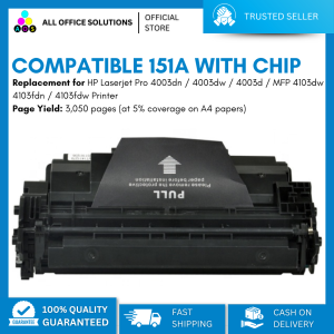AOS Compatible Black Toner Cartridge 151A with Chip Replacement Compatible with LaserJet PRO 4003 MFP 4103DW Printer