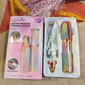 Máy Cạo Lông Mặt Lông Mày 2in1 Hình Thỏi Son Nhỏ Gọn Xinh Xắn Màu Cầu Vòng Siêu Đẹp