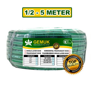 AMINI Selang Air 5 Meter Sampai 20 Meter 1/2 5/8 3/4 1 Inch Selang Hijau Selang Benang Anti Lumut Selang Cuci Motor Cuci Mobil Selang Siram Tanaman Selang Kebun