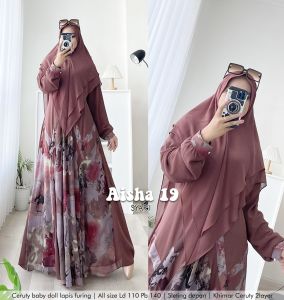 Zahira1808 Sale Cuci Gudang Aisha 19 Syari Terbaru Bahan Ceruty Baby Doll Import Lapis Furing Gamis Murah Trendi Baju Syari Muslim Wanita Ibu Busui Terlaris Gamis Pesta Best Seller Gamis Jumbo